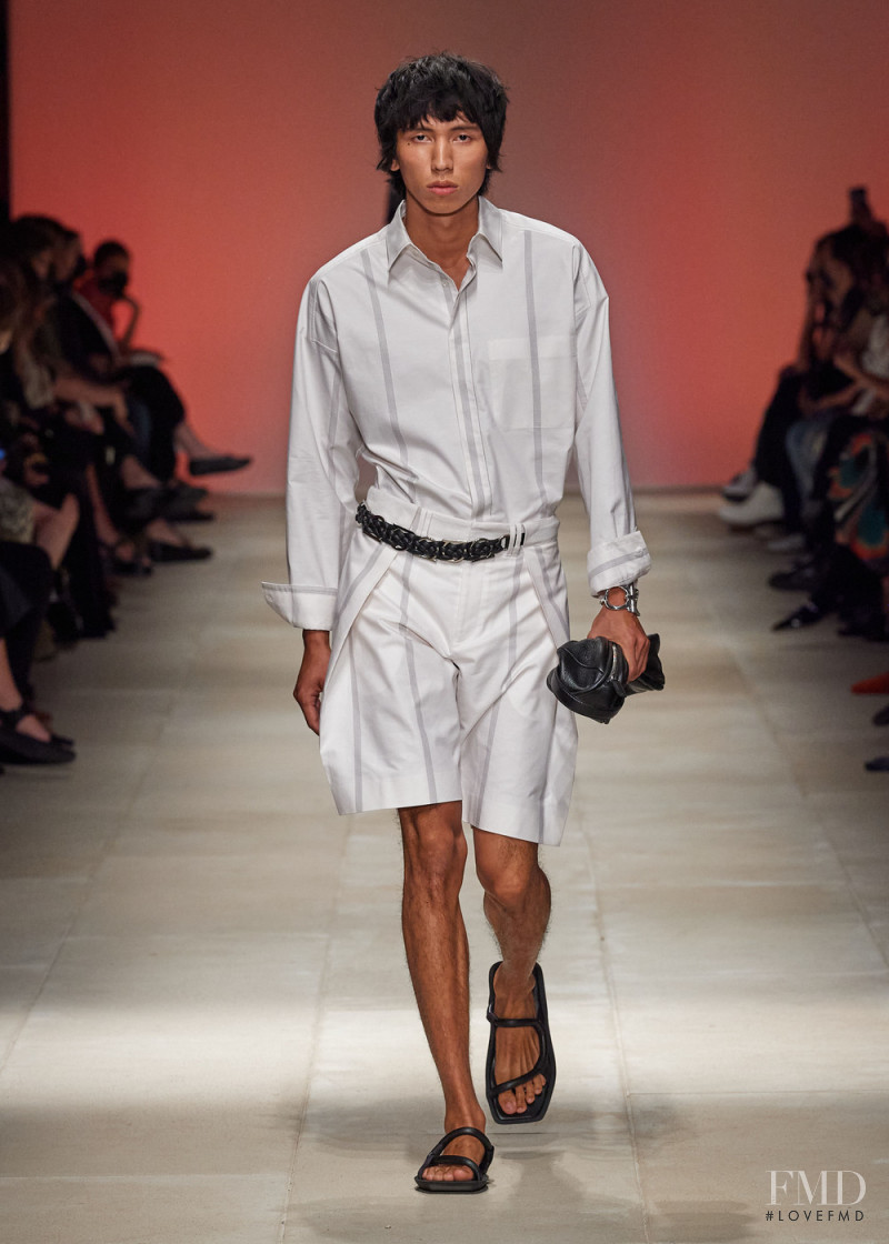Yuuki Tang featured in  the Salvatore Ferragamo fashion show for Spring/Summer 2022