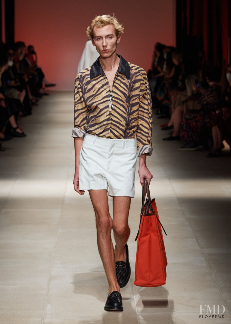 Paul Hameline featured in  the Salvatore Ferragamo fashion show for Spring/Summer 2022