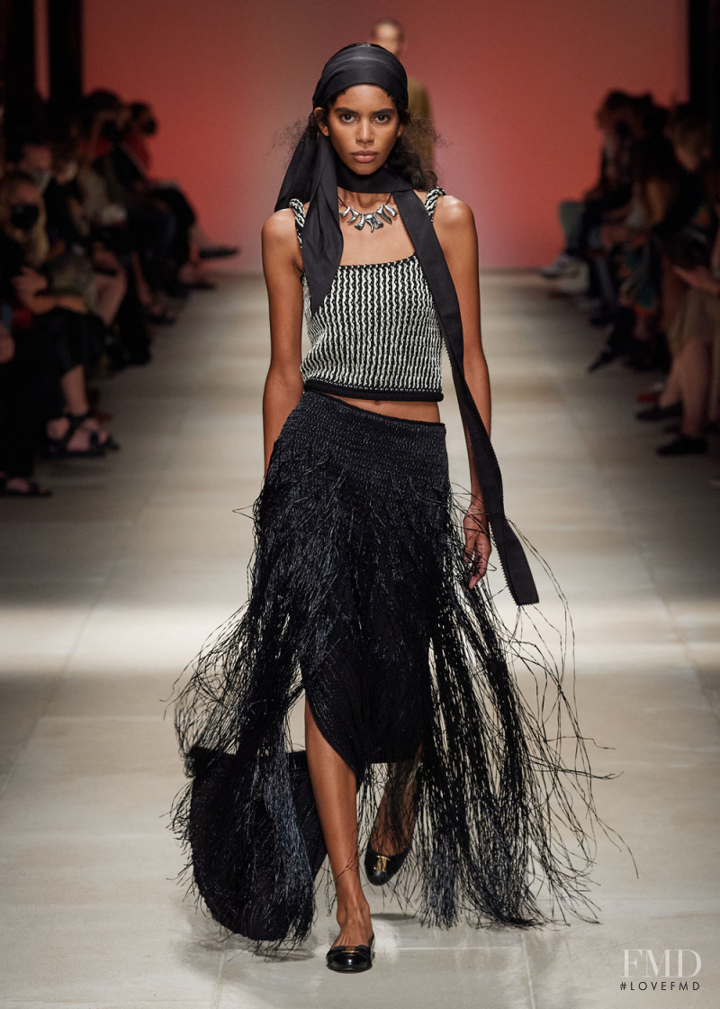 Allana Santos Brito featured in  the Salvatore Ferragamo fashion show for Spring/Summer 2022