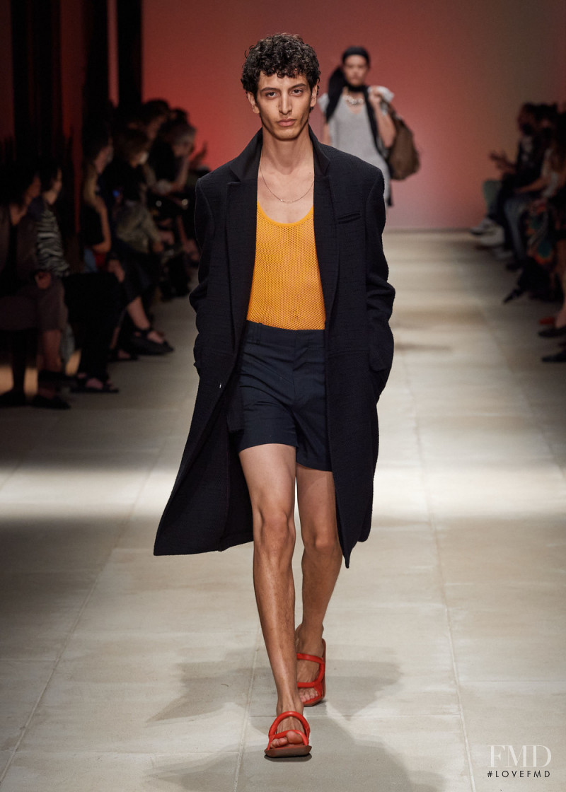 Takfarines Bengana featured in  the Salvatore Ferragamo fashion show for Spring/Summer 2022