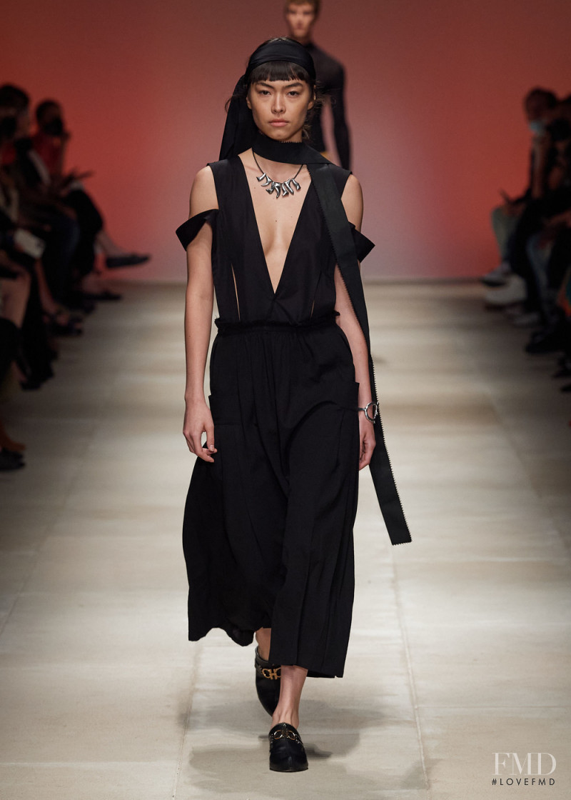 Maryel Uchida featured in  the Salvatore Ferragamo fashion show for Spring/Summer 2022