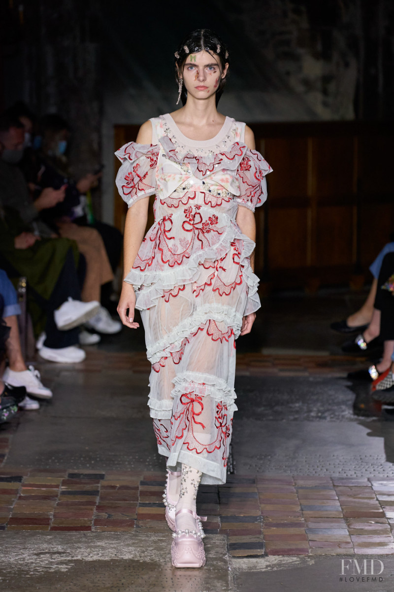 Maya Gunn featured in  the Simone Rocha fashion show for Spring/Summer 2022