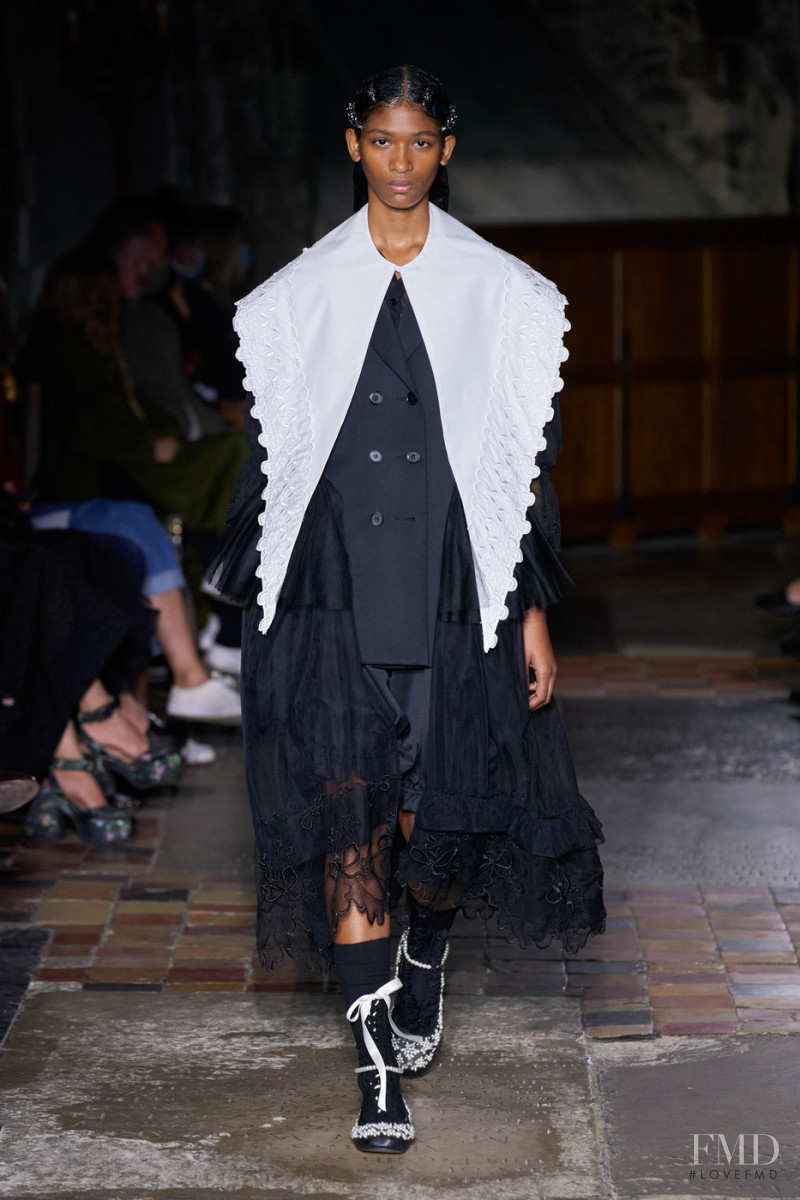 Shivaruby Premkanthan featured in  the Simone Rocha fashion show for Spring/Summer 2022