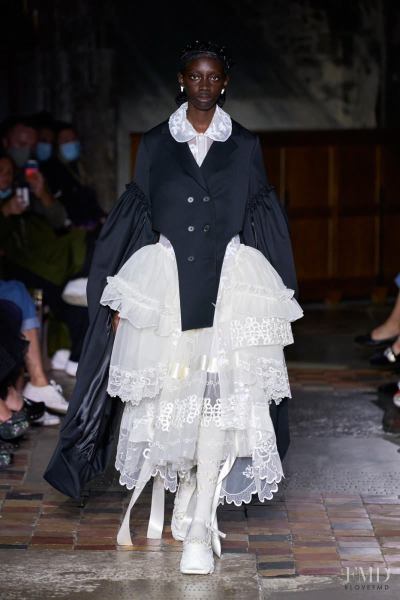 Binta Diop featured in  the Simone Rocha fashion show for Spring/Summer 2022