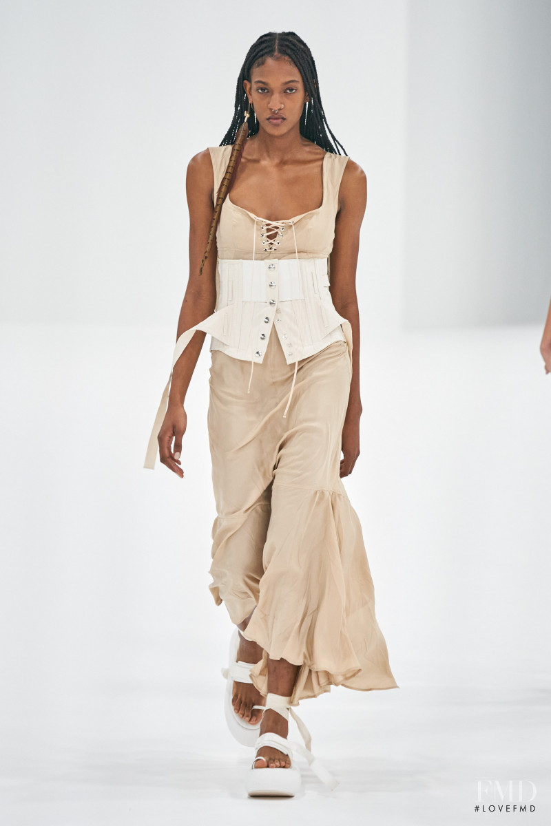 Amya Powell featured in  the Sportmax fashion show for Spring/Summer 2022