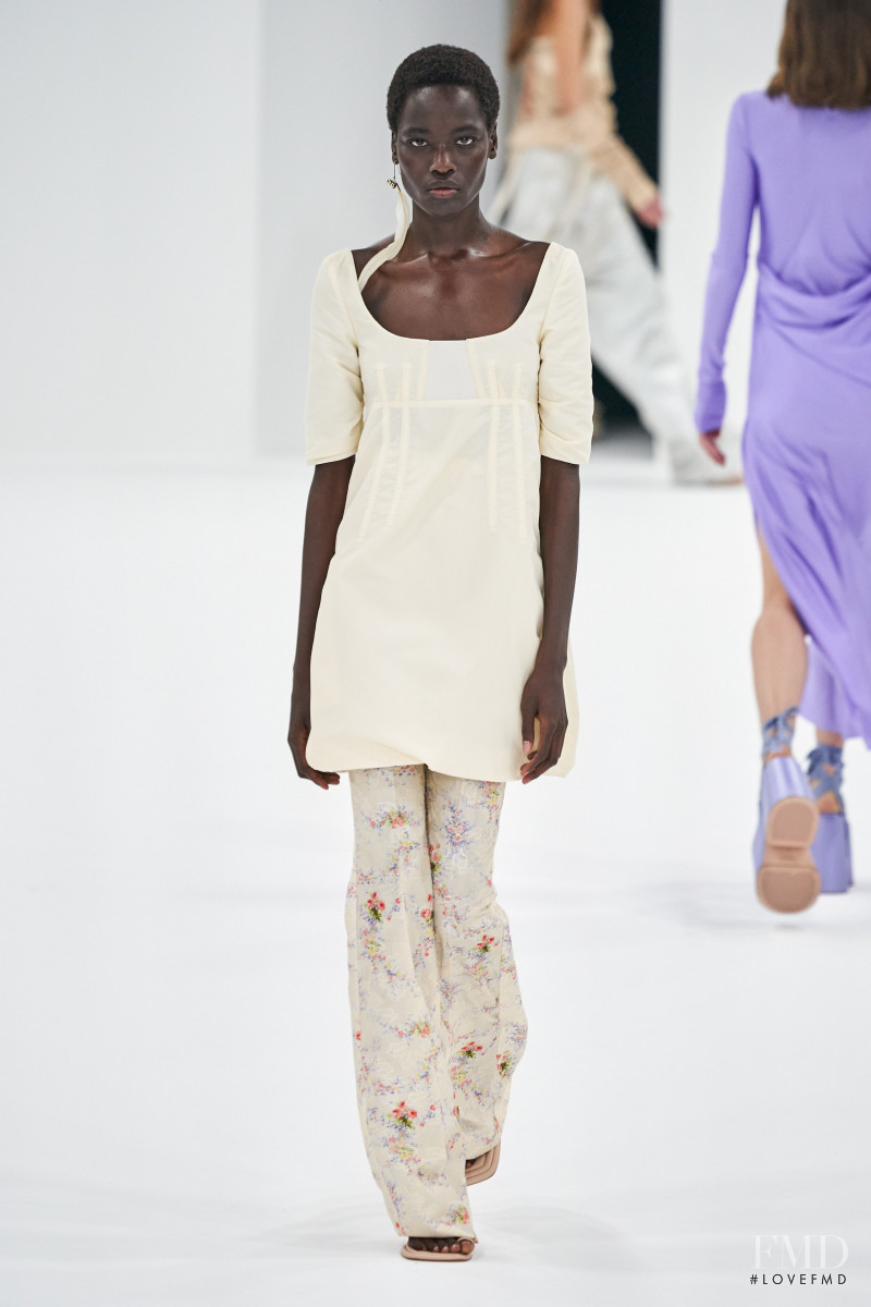 Awar Odhiang featured in  the Sportmax fashion show for Spring/Summer 2022