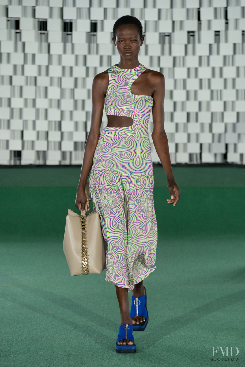 Anyiel Majok featured in  the Stella McCartney fashion show for Spring/Summer 2022