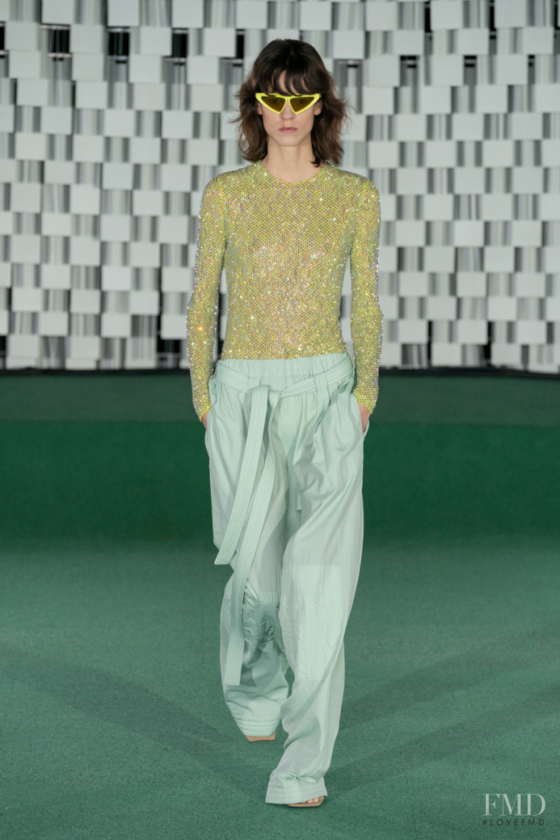 Miriam Sanchez featured in  the Stella McCartney fashion show for Spring/Summer 2022