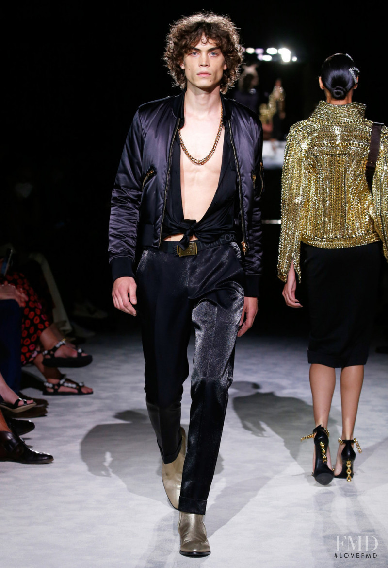 Lucas Bin featured in  the Tom Ford fashion show for Spring/Summer 2022