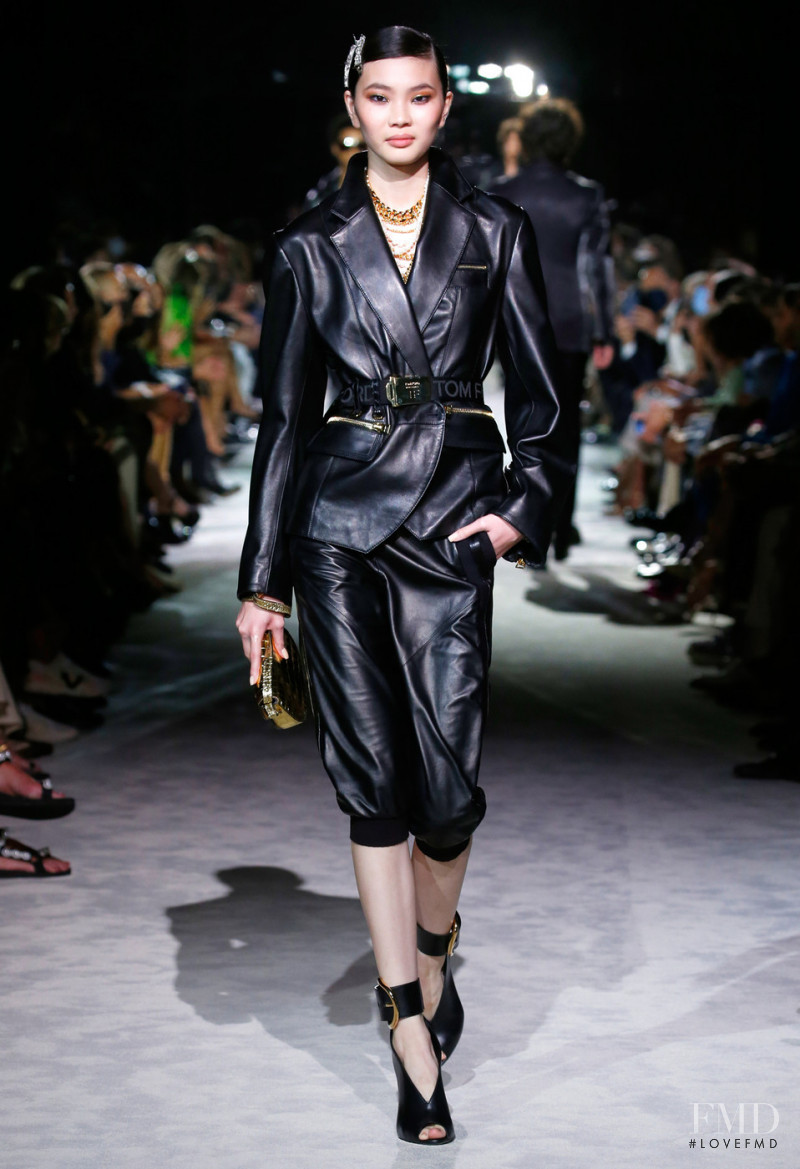 Sherry Shi featured in  the Tom Ford fashion show for Spring/Summer 2022