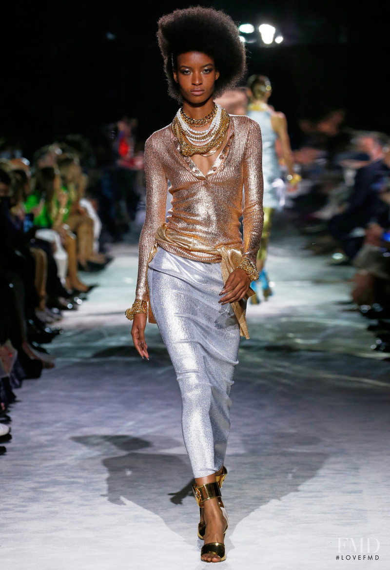 Saibatou Toure featured in  the Tom Ford fashion show for Spring/Summer 2022