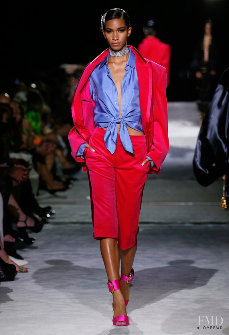 Aviana McClish featured in  the Tom Ford fashion show for Spring/Summer 2022