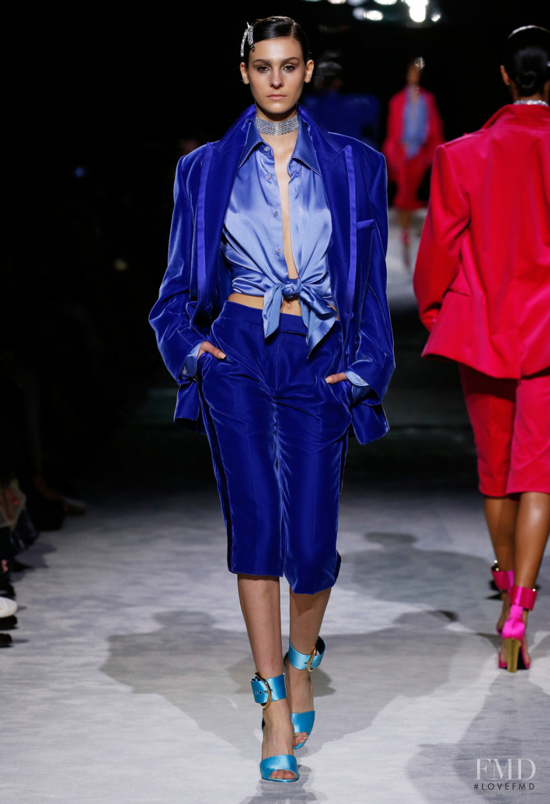 Loulou Westlake featured in  the Tom Ford fashion show for Spring/Summer 2022