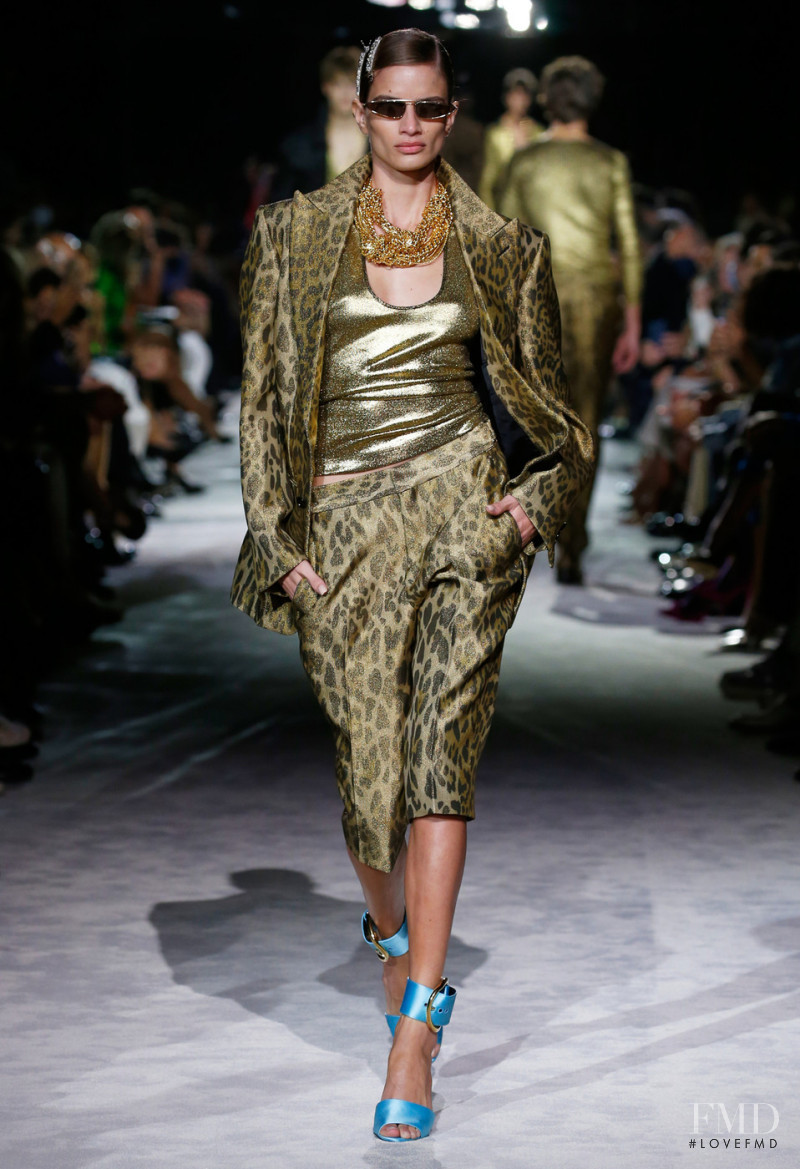 Linda Helena featured in  the Tom Ford fashion show for Spring/Summer 2022