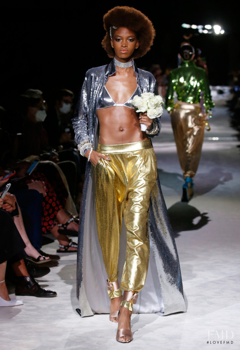 Jadore Benjamin featured in  the Tom Ford fashion show for Spring/Summer 2022