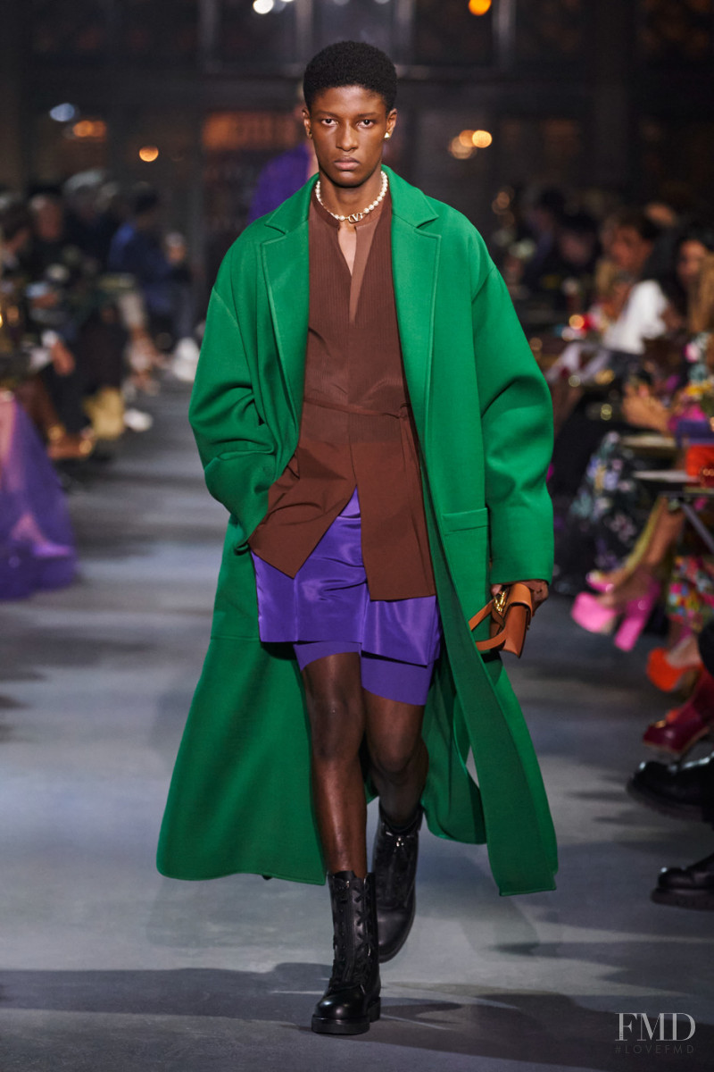 Aboubakar Konte featured in  the Valentino fashion show for Spring/Summer 2022