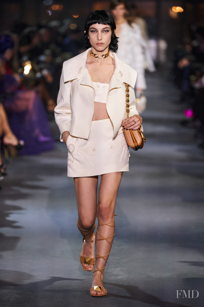 Devon Ross featured in  the Valentino fashion show for Spring/Summer 2022