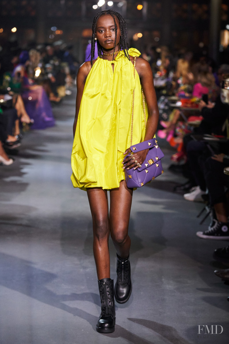 Achan Biong featured in  the Valentino fashion show for Spring/Summer 2022