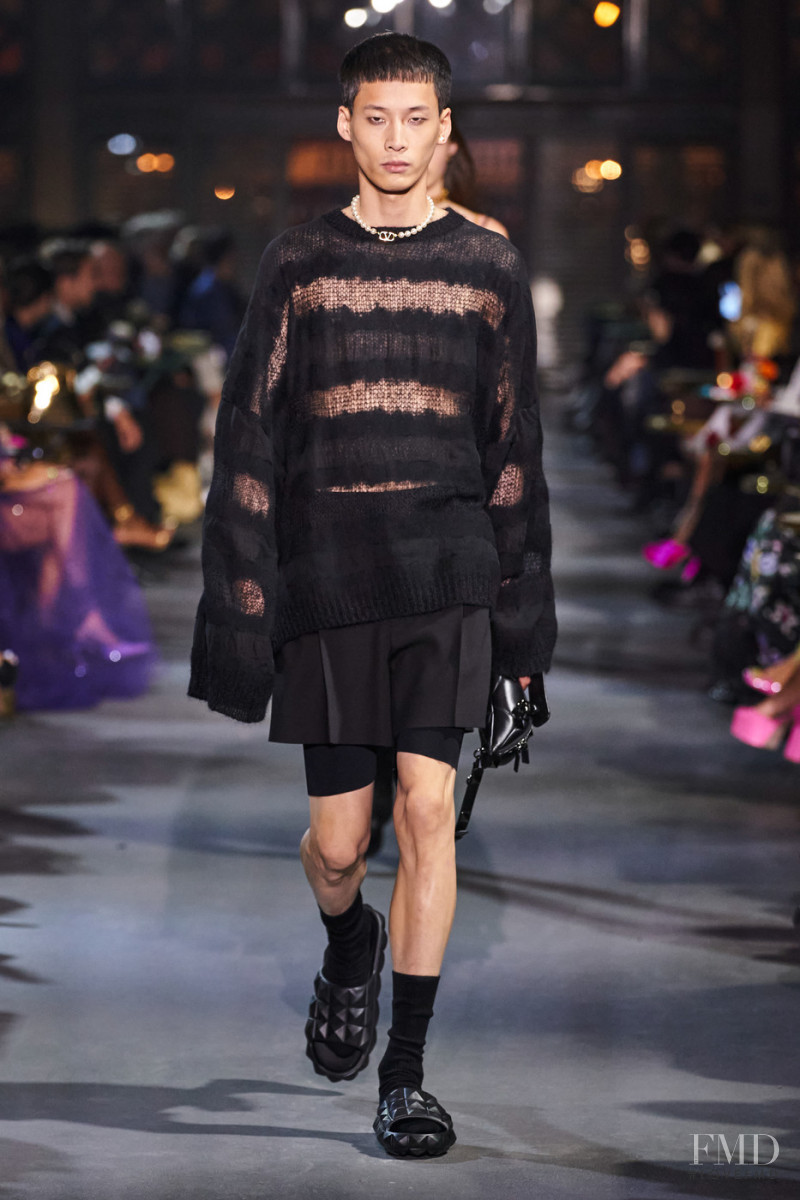 Wang Chenming featured in  the Valentino fashion show for Spring/Summer 2022