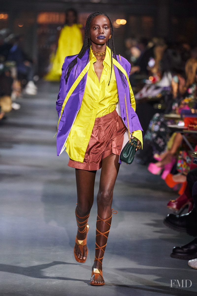 Angair Biong featured in  the Valentino fashion show for Spring/Summer 2022