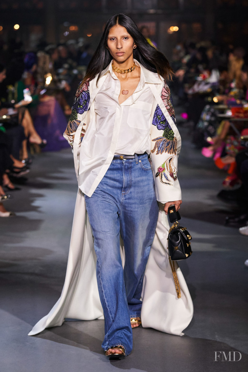 Valentine Alvarez featured in  the Valentino fashion show for Spring/Summer 2022