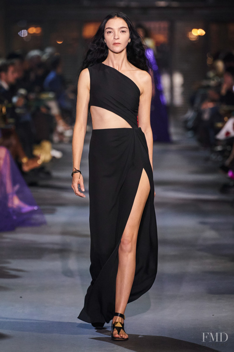 Mariacarla Boscono featured in  the Valentino fashion show for Spring/Summer 2022