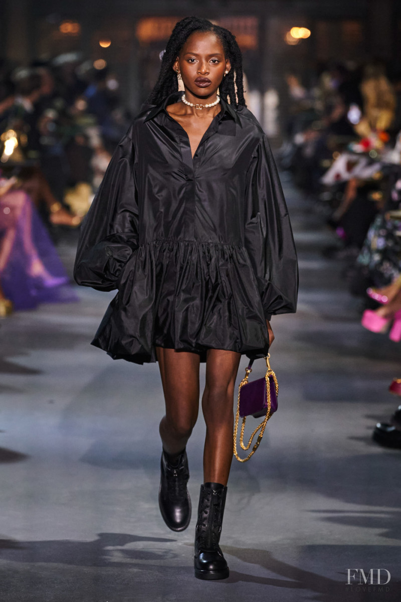 Fanta Fofana featured in  the Valentino fashion show for Spring/Summer 2022