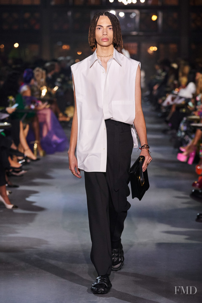 Nils Camara featured in  the Valentino fashion show for Spring/Summer 2022