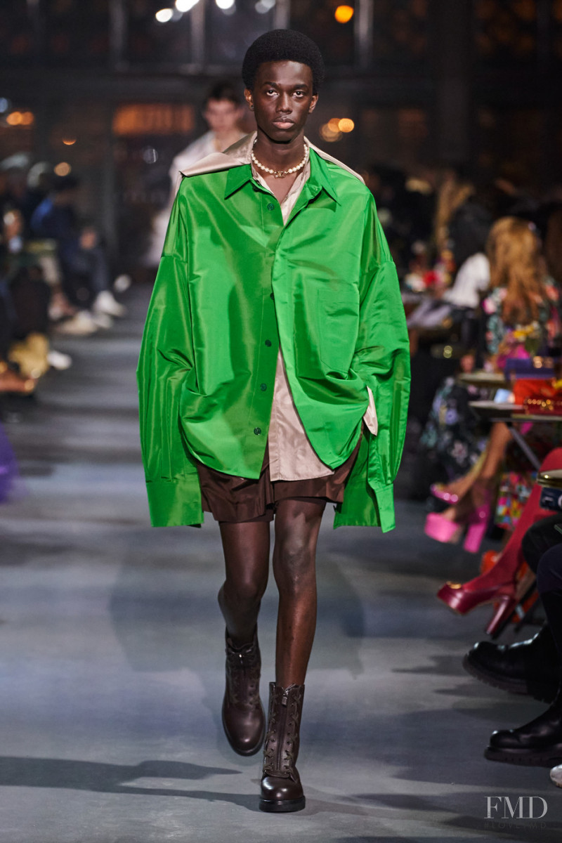 Ibrahima Alessio featured in  the Valentino fashion show for Spring/Summer 2022