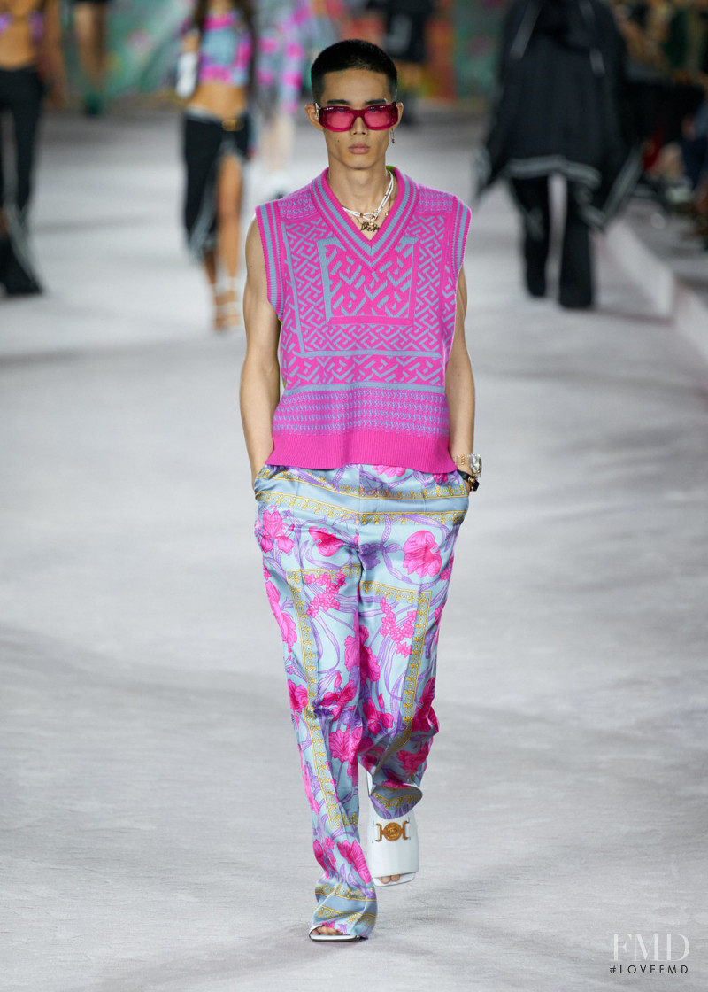 Joji Iwase featured in  the Versace fashion show for Spring/Summer 2022