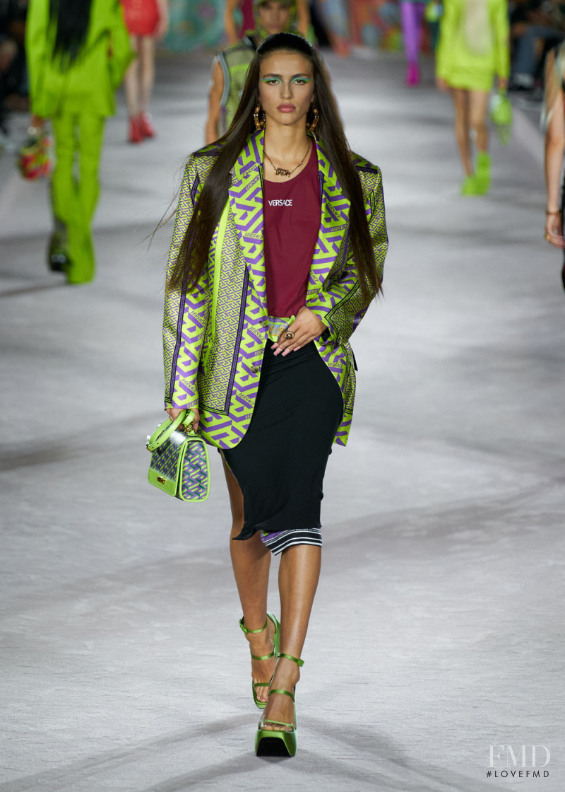 Adele Aldighieri featured in  the Versace fashion show for Spring/Summer 2022