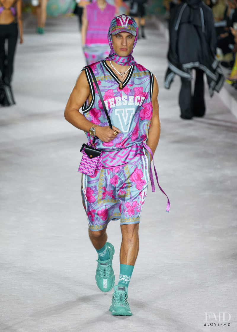 David Trulik featured in  the Versace fashion show for Spring/Summer 2022