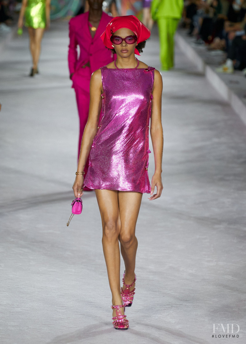 Hiandra Martinez featured in  the Versace fashion show for Spring/Summer 2022