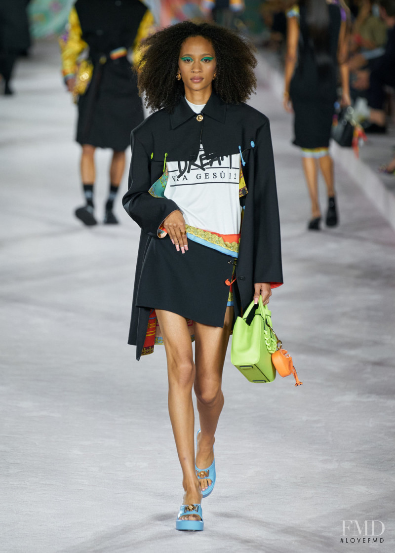 Selena Forrest featured in  the Versace fashion show for Spring/Summer 2022