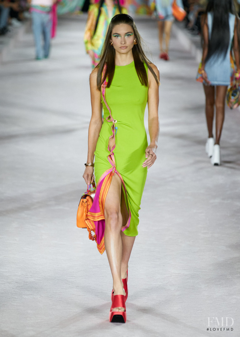 Grace Elizabeth featured in  the Versace fashion show for Spring/Summer 2022