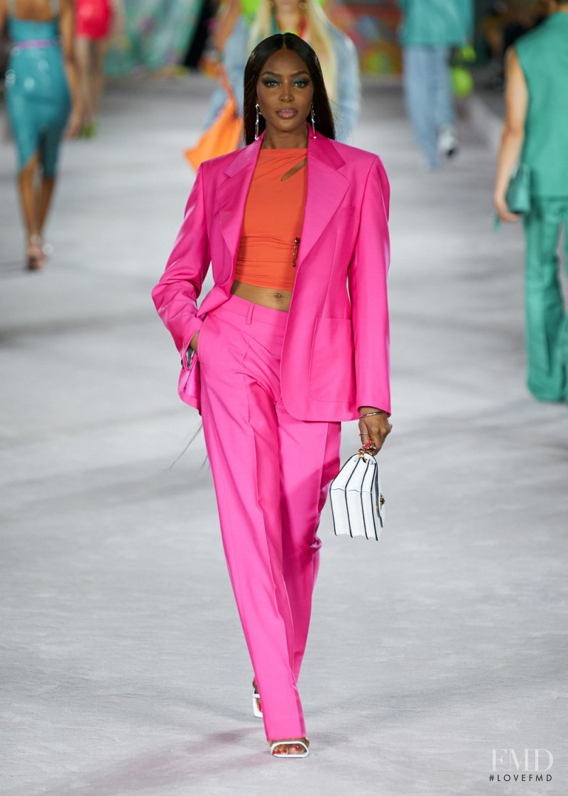 Naomi Campbell featured in  the Versace fashion show for Spring/Summer 2022