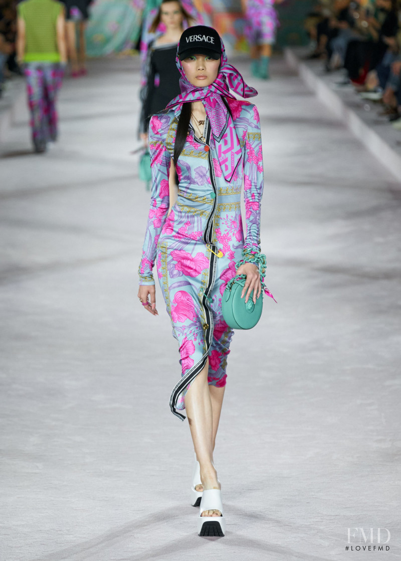 Sherry Shi featured in  the Versace fashion show for Spring/Summer 2022