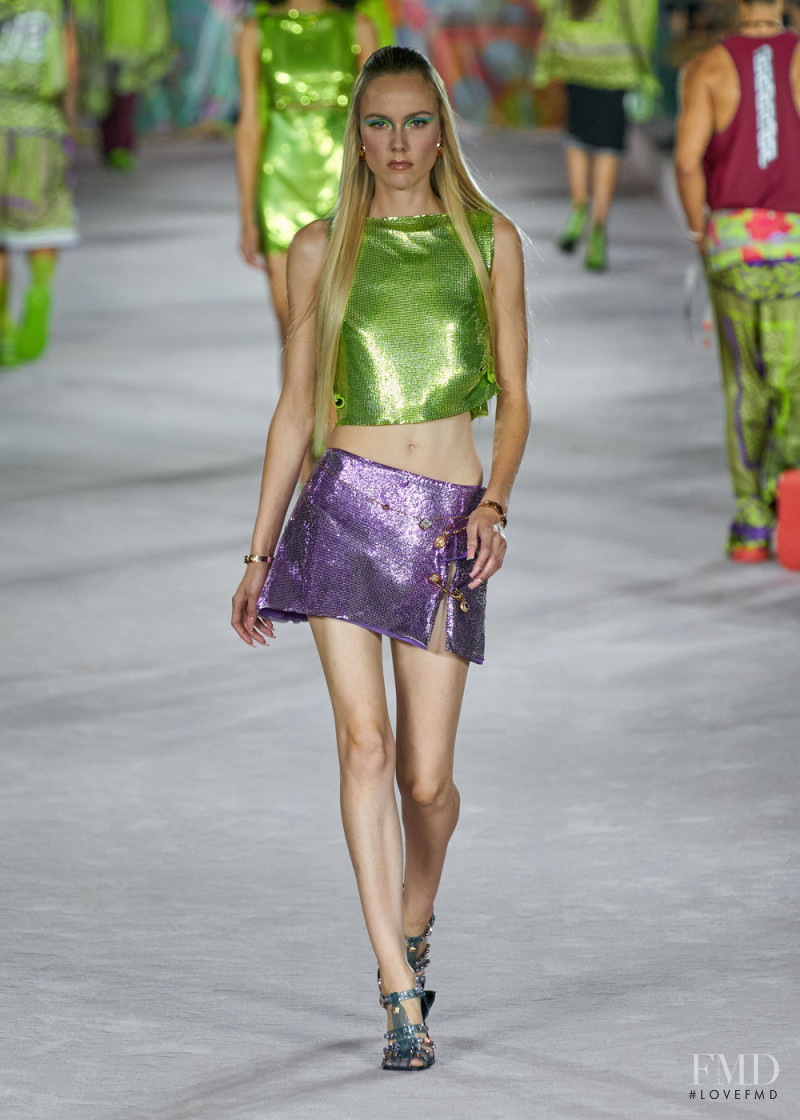 Kiki Willems featured in  the Versace fashion show for Spring/Summer 2022