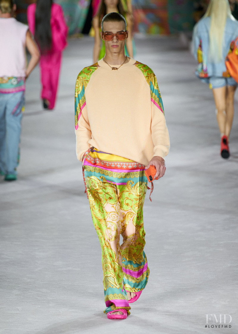 Thomas Todd featured in  the Versace fashion show for Spring/Summer 2022
