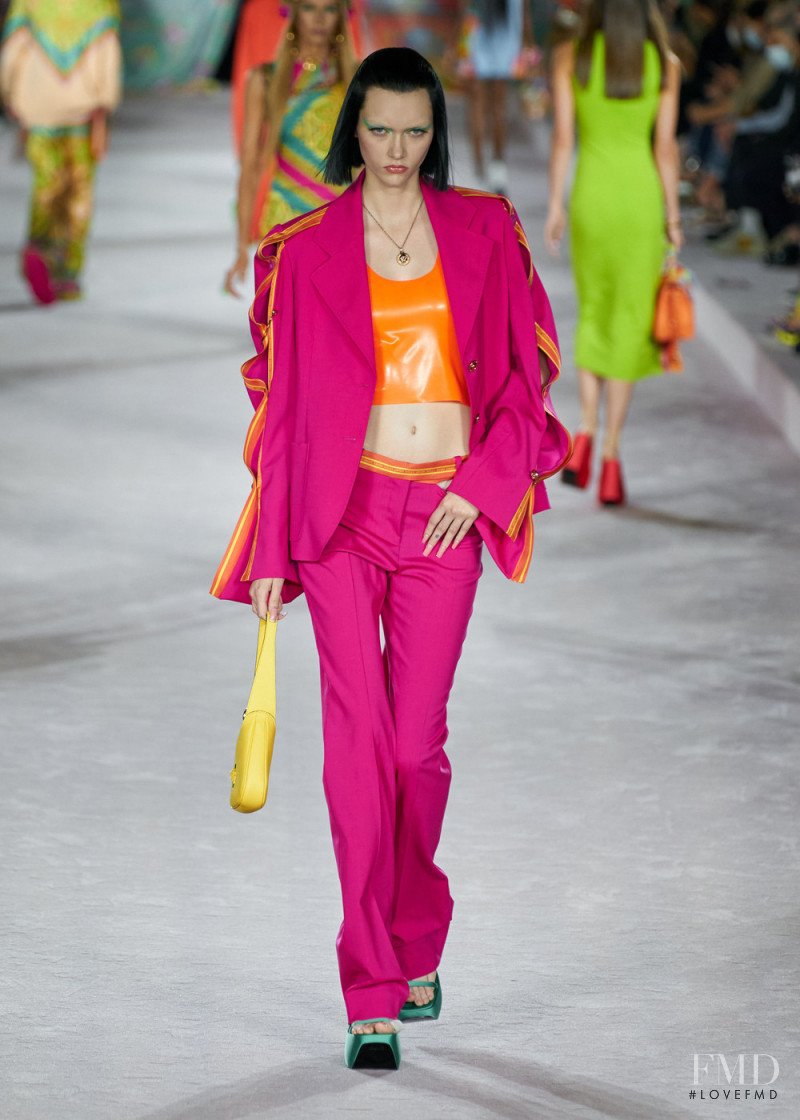 Sofia Steinberg featured in  the Versace fashion show for Spring/Summer 2022