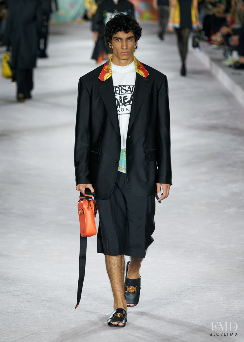 Duncan Yair featured in  the Versace fashion show for Spring/Summer 2022
