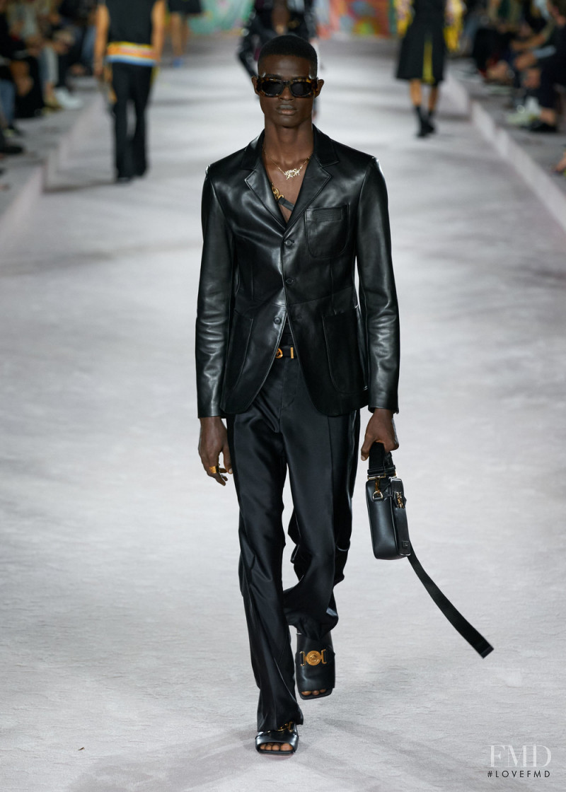 Kelvin Adewole featured in  the Versace fashion show for Spring/Summer 2022