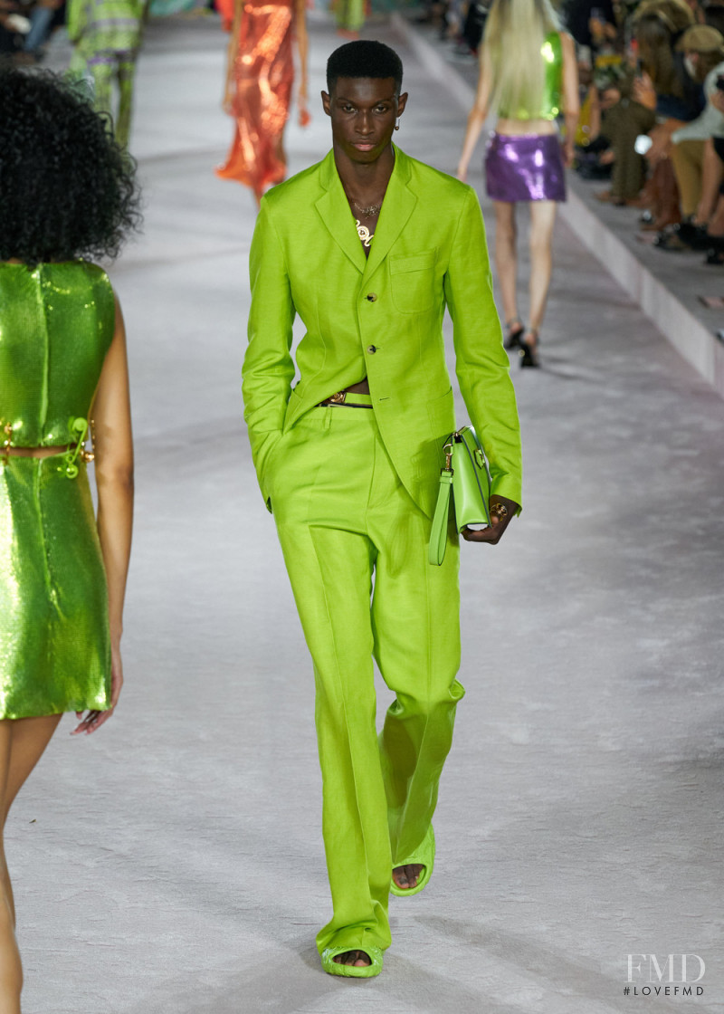 Jefferson Obuseri featured in  the Versace fashion show for Spring/Summer 2022