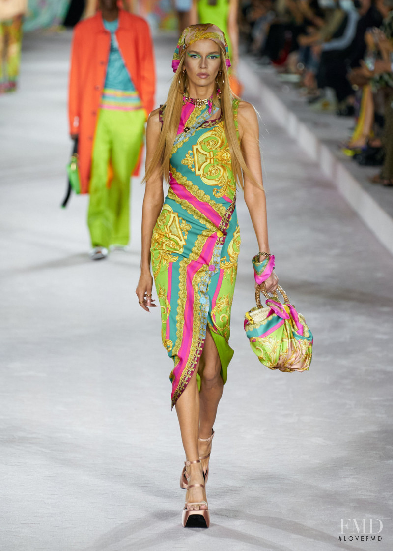 Stella Maxwell featured in  the Versace fashion show for Spring/Summer 2022