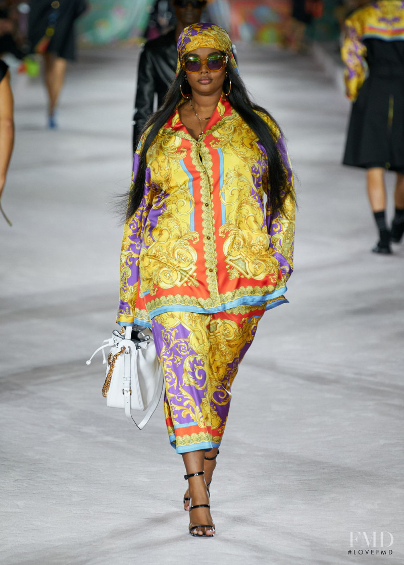 Precious Lee featured in  the Versace fashion show for Spring/Summer 2022
