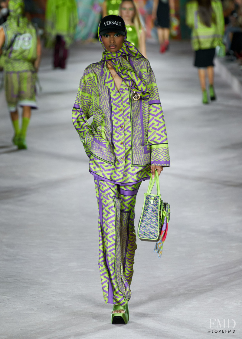 Ugbad Abdi featured in  the Versace fashion show for Spring/Summer 2022