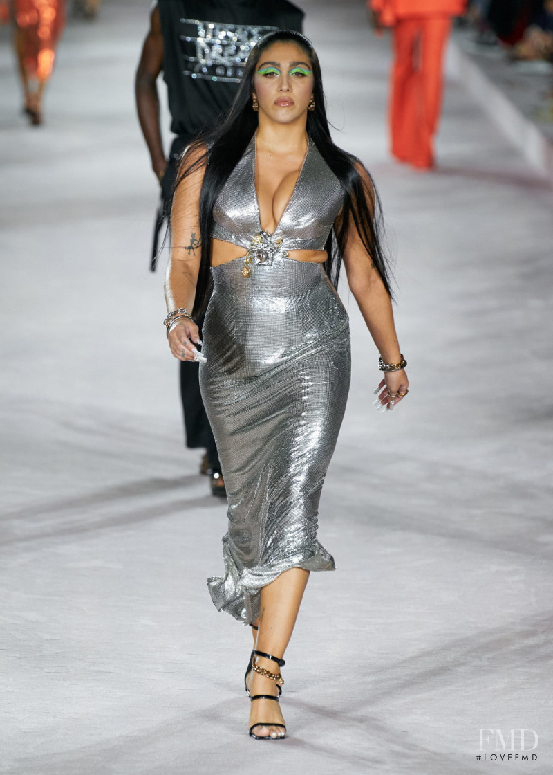 Lourdes Maria Ciccone Leon featured in  the Versace fashion show for Spring/Summer 2022