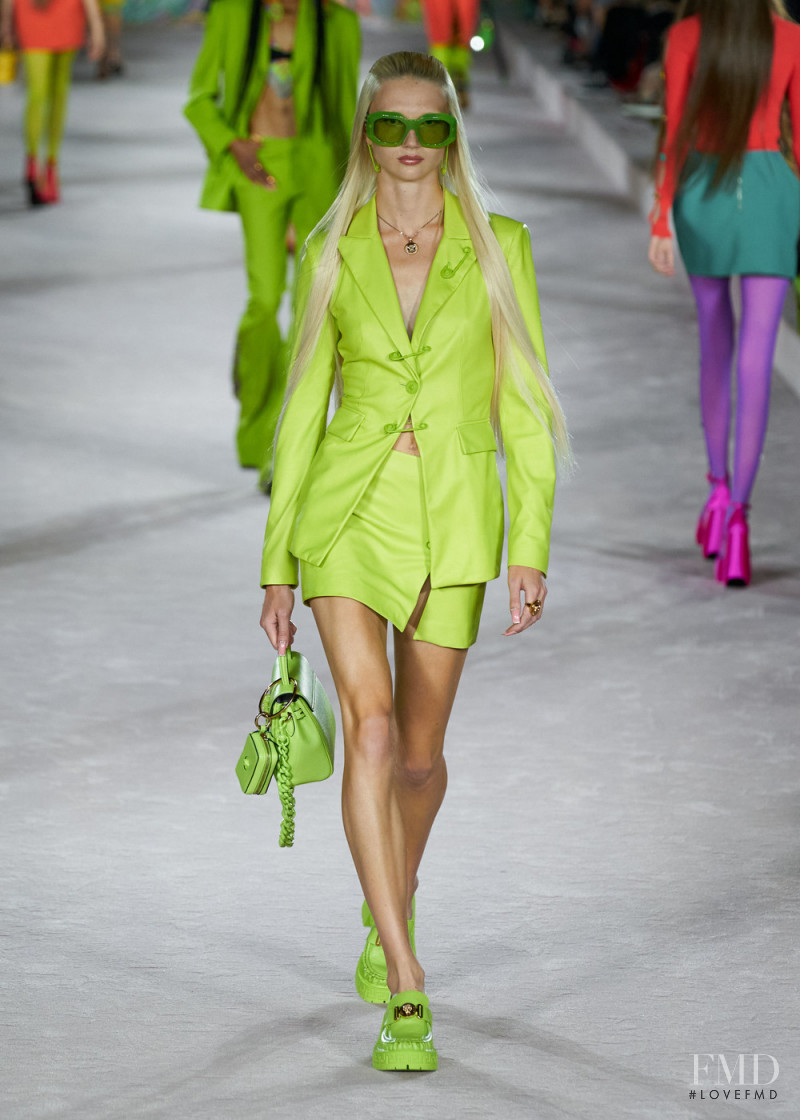 Evelina Lauren featured in  the Versace fashion show for Spring/Summer 2022
