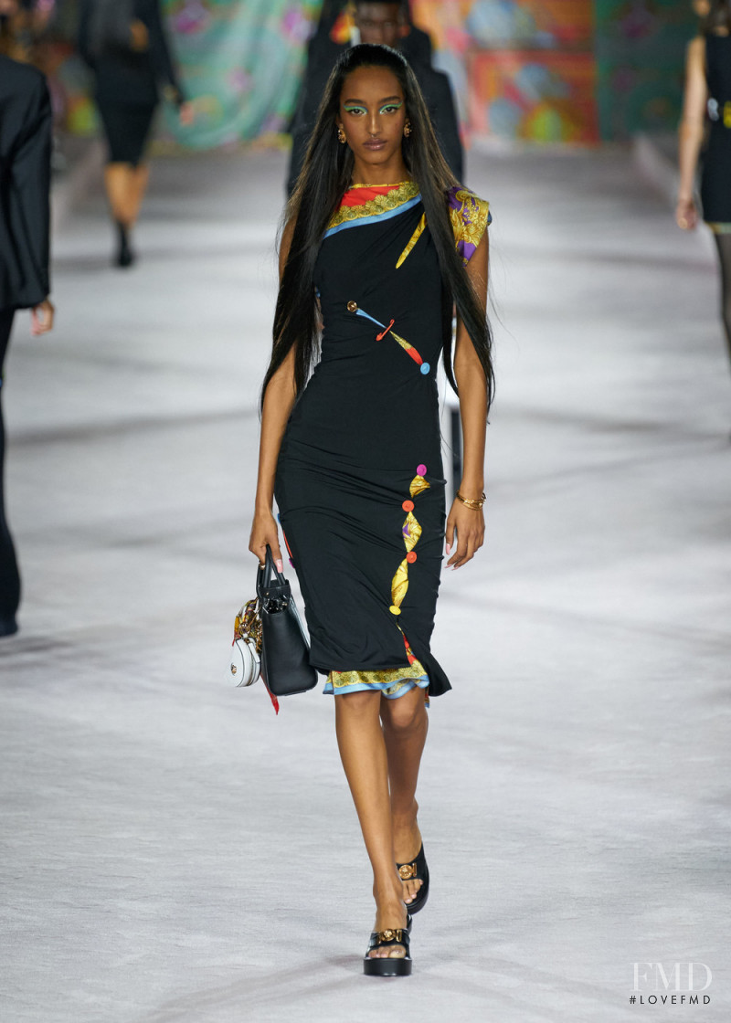 Mona Tougaard featured in  the Versace fashion show for Spring/Summer 2022