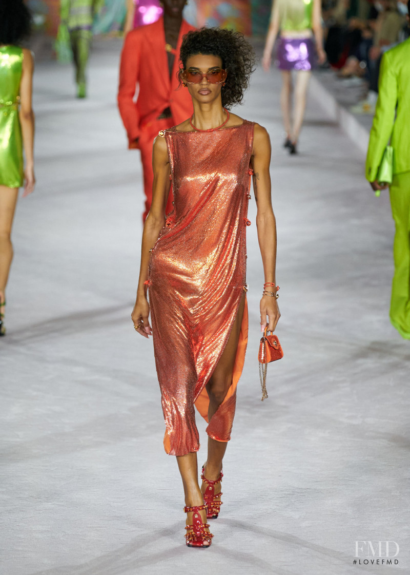 Barbara Valente featured in  the Versace fashion show for Spring/Summer 2022